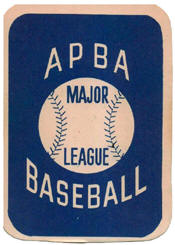  APBA Baseball Game Card