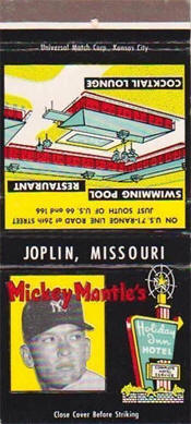 Mickey Mantle's Holiday Inn matchbooks