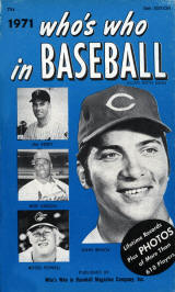 1971 Who's Who in Baseball Johnny Bench cover