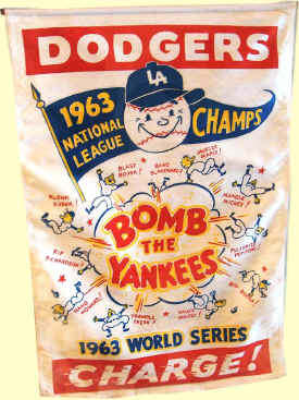 Dodgers 1963 World Series Bomb The Yankees Banner