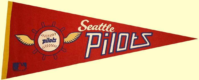 1969-1970 Seattle Pilots Phantom Souvenir Pennant