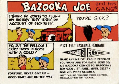 1960's-1970's Bazooka Comic Pennant Offer