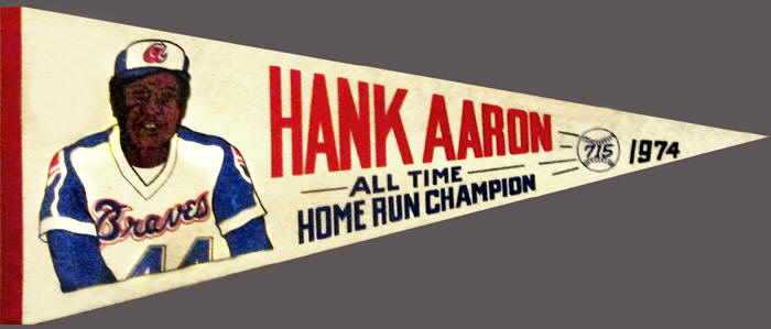1974 Hank Aaron Home Run Champion Pennant