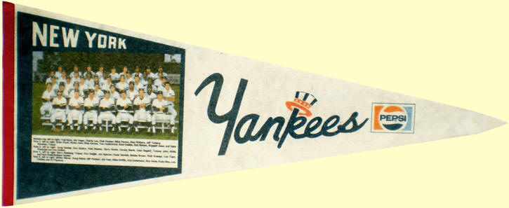 1980 Yankee Stadium Give Away Pepsi Pennant Day Promotion