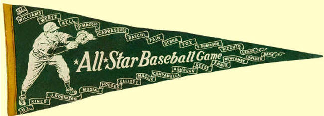 1951 All-Star Game Souvenir Pennant