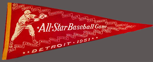 1951 All-Star Game Souvenir Pennant