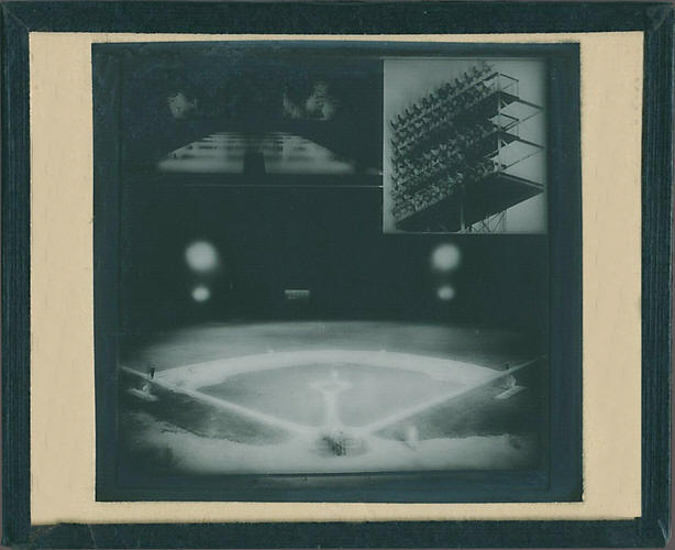 Keystone View Co. Night Baseball Optical Lantern Slide Verso