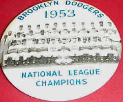 1953 National League Champions Brooklyn Dodgers
