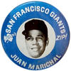 Juan Marichal 1969 MLBPA Kelly's Potato Chips Pinback button
