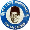 Tim McCarver 1969 MLBPA Kelly's Potato Chips Pinback button