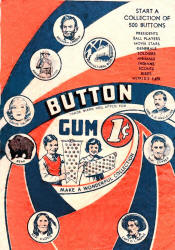 1933 Button Gum Wrapper