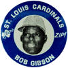 Bob Gibson 1969 MLBPA Kelly's Potato Chips Pinback button