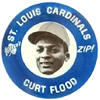 Curt Flood 1969 MLBPA Kelly's Potato Chips Pinback button