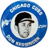 Don Kesinger 1969 MLBPA Kelly's Potato Chips Pinback button