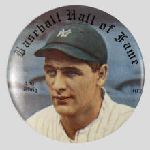 Sports Photo Assoc. HOF Lou Gehrig Pin Button