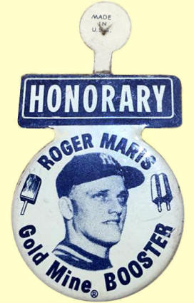 1962 Roger Maris Gold Mine Ice-Cream Booster Tab