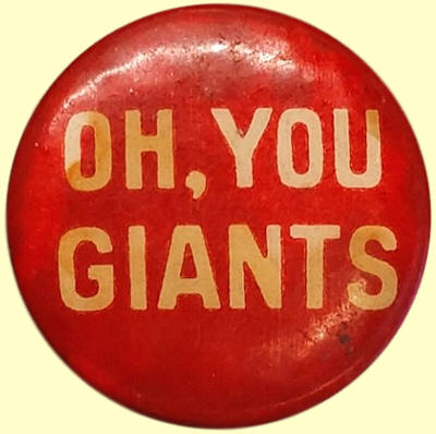 Perfection Cigarettes Oh, You Giants  Premium Pinback buttons