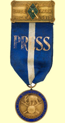 1913 World Series Philadelphia Press Pin
