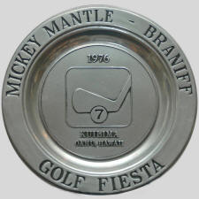 1976 Mickey Mantle Braniff Golf Fiesta plate