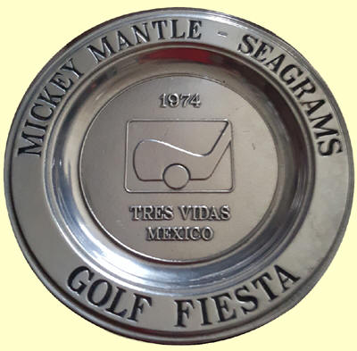 Mickey Mantle Seagram's Golf Fiesta Plate