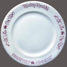 Mickey Mantle Country Cookin' 9.75 inch plate