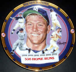 Mickey Mantle Sports ImpressionsHamilton Collection Plate 536 home runs