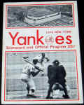 1970 New York Yankee scorecard