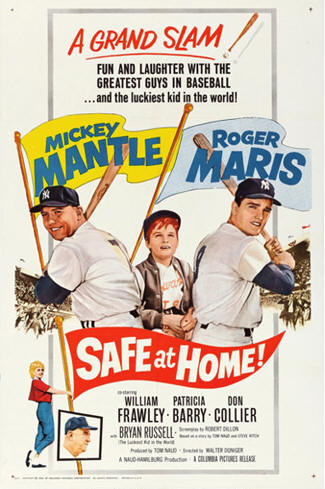 Mickey Mantle & Roger Maris "Safe At Home" Columbia Pictures Movie Poster