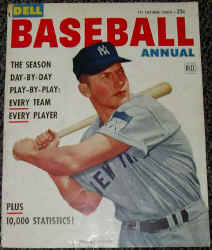 1953 Dell Baseball annual Mickey Mantle Cover