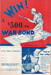 1945 Portland Beavers back cover War Bonds