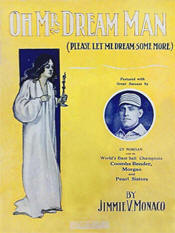 1911 Baseball Cy Morgan Coombs Bender Cover "Oh Mr. Dream Man" Sheet Music