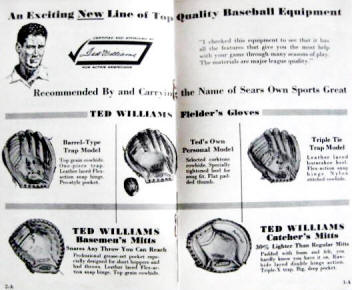 Batting Tips From Ted Sears Ted Williams baseball glove ad