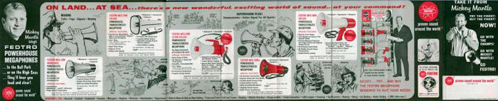1965 Mickey Mantle Fedtro megaphone brochure