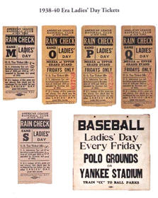 1938-1940 Era Ladies' Day Tickets