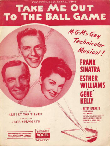 1949 MGM Take Me Out to The Ball Game Sheet Music