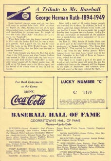 A Tribute To Mr. Baseball Babe Ruth - Lucky Number C