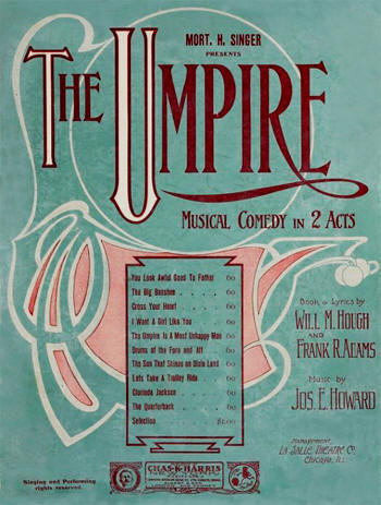 "The Umpire is the Most Unhappy Man" Sheet Music