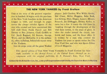 ASE The New York Yankees by Frank Graham T24