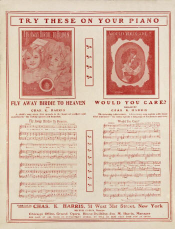 "The Umpire is the Most Unhappy Man" Sheet Music Back