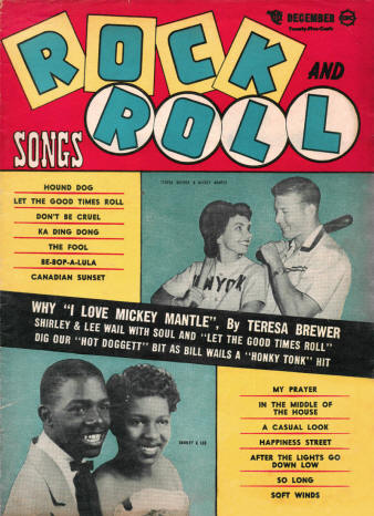 Rock and Roll Songs Magazine Teresa Brewer Mickey Mantle "I Love Mickey" Cover