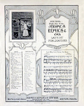 "Gee! It's a wonderful game" Sheet Music Back