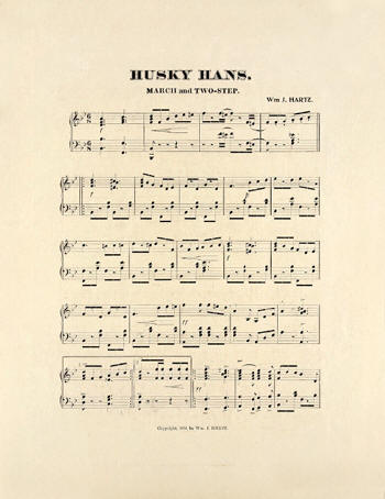 "Husky Hans" 1904 Sheet Music