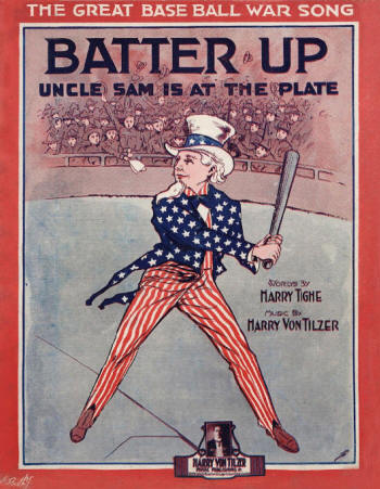 "Batter UpUncle Sam is at the Plate" by- Harry Tighe and Harry Von Tilzer 1918 Sheet Music