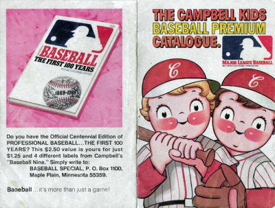 1969 MLB Emblem - The Campbell Kids Baseball Premium Baseball Catalogue