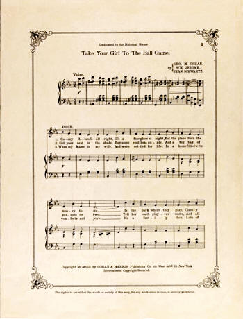 "Take Your Girl to the Ball Game" Sheet Music 