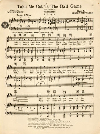 "Take Me Out to the Ball Game" Sheet Music