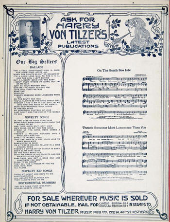 "Batter UpUncle Sam is at the Plate" 1918 Sheet Music Back
