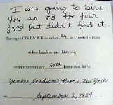 Mickey Mantle Personal inscription to his Mother