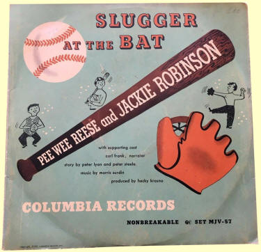 1949 Pee Wee Reese and Jackie Robinson "Slugger At Bat" Columbia 78RPM Records 