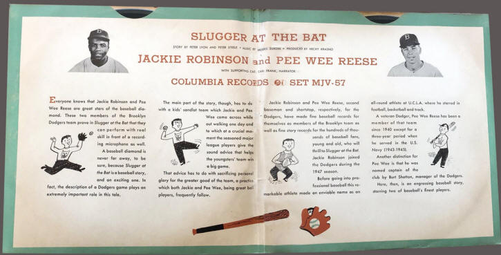 1949 Pee Wee Reese and Jackie Robinson "Slugger At Bat" Columbia 78RPM Records